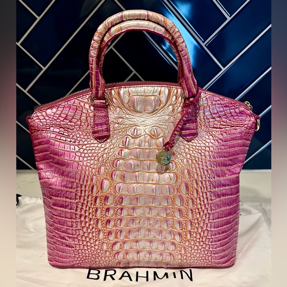 Brahmin NWOT Peony Ombre Large Duxbury Satchel